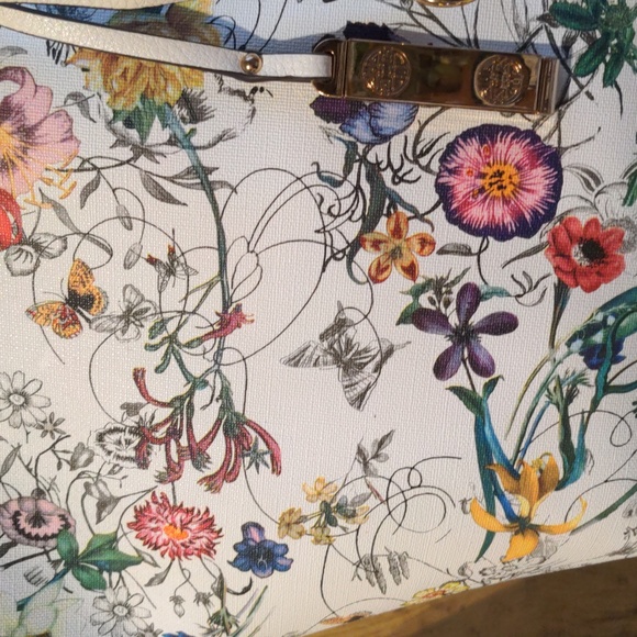 White Floral Tote Bag - Picture 2 of 5